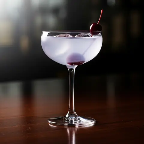 Aviation cocktail made with gin, served in a coupe
