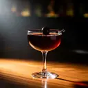 Black Manhattan cocktail made with whiskey