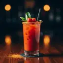 Bloody Caesar cocktail made with vodka