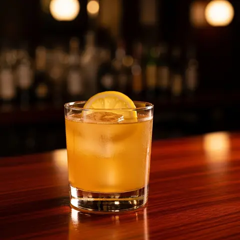 Brandy Daisy cocktail made with brandy, served in a rocks glass