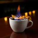 Café Brûlot cocktail made with brandy