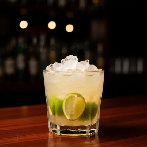 Caipirinha cocktail made with other, served in a rocks glass