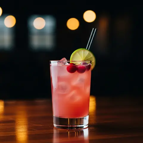 Cape Codder cocktail made with vodka, served in a highball glass