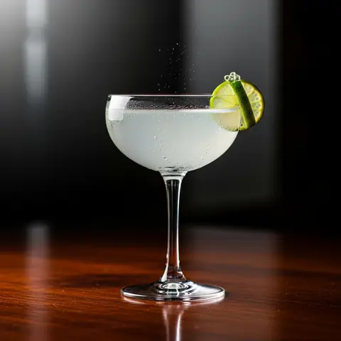 Daiquiri cocktail made with rum, served in a coupe