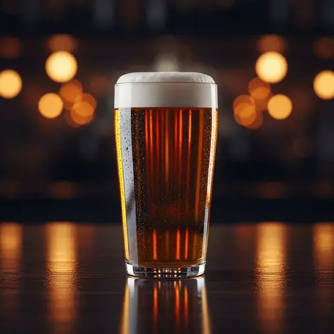 Dog's Nose cocktail made with beer, served in a pint glass