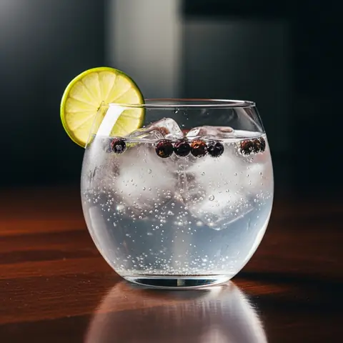 Gin and Tonic cocktail made with gin, served in a highball glass
