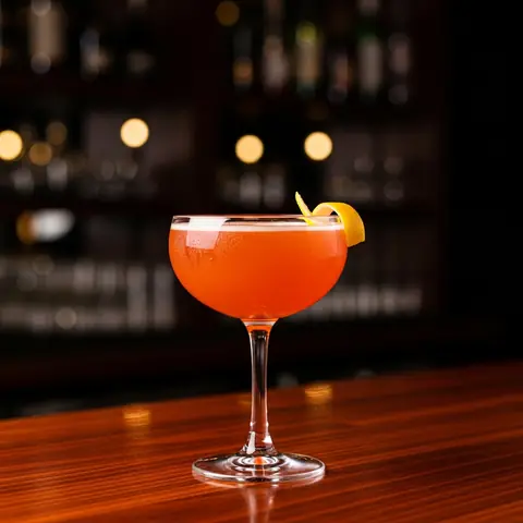 Jasmine cocktail made with gin, served in a coupe