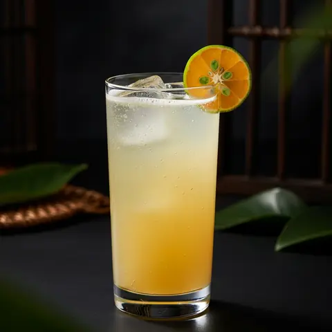 Kalamansi Honey Spritz cocktail made with none, served in a collins glass