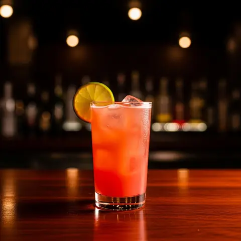 Madras cocktail made with vodka, served in a highball glass