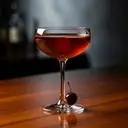 Manhattan cocktail made with whiskey