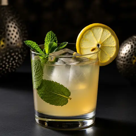 Preserved Lemon Tonic cocktail made with none, served in a rocks glass
