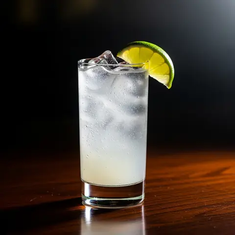 Ranch Water cocktail made with tequila, served in a highball glass