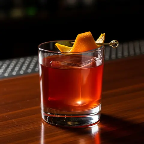 Rosita cocktail made with tequila, served in a rocks glass