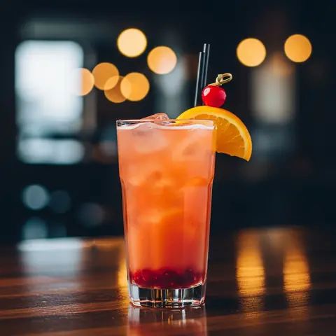 Sex on the Beach cocktail made with vodka, served in a highball glass