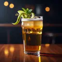 Snakebite cocktail made with beer