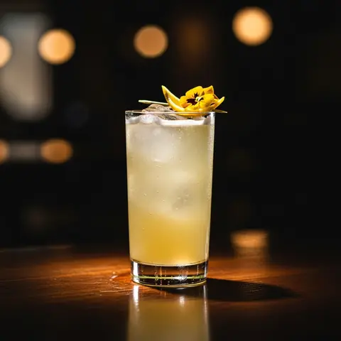 Suze Fizz cocktail made with other, served in a highball glass