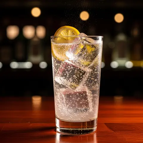Tequila Collins cocktail made with tequila, served in a collins glass