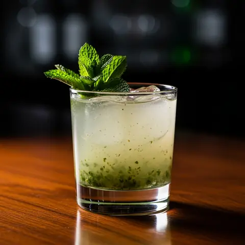 Tequila Smash cocktail made with tequila, served in a rocks glass