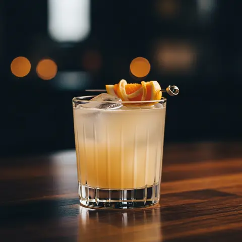 Vodka Sour cocktail made with vodka, served in a rocks glass