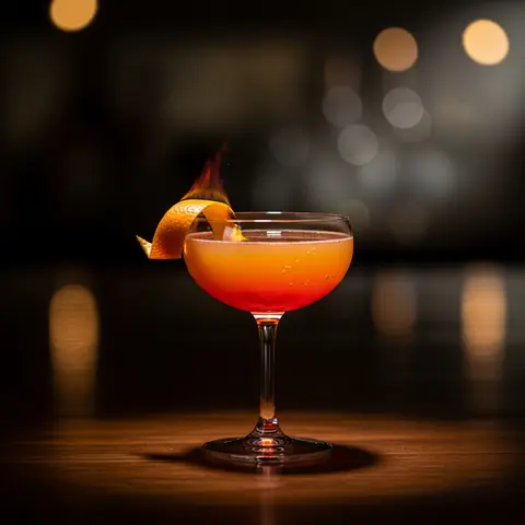 Ward Eight cocktail made with whiskey, served in a coupe