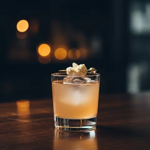 White Negroni cocktail made with gin, served in a rocks glass
